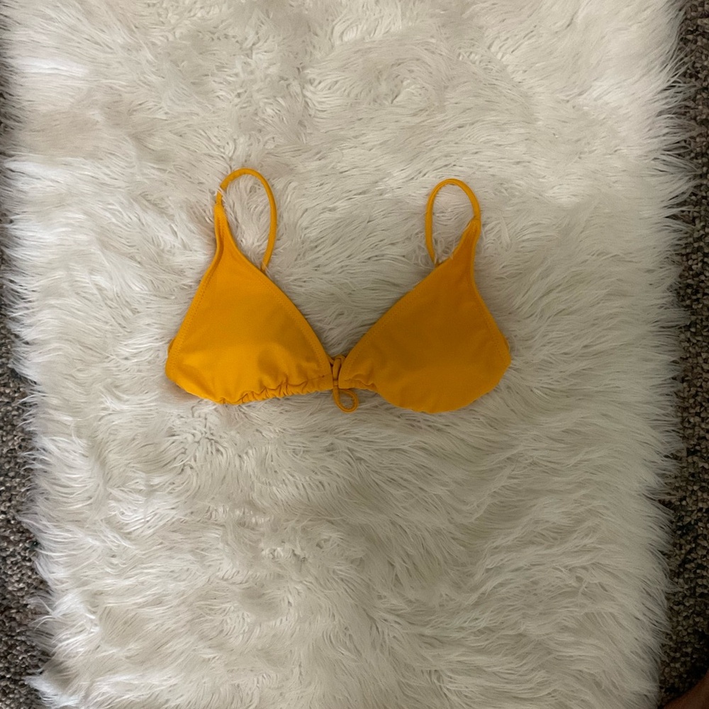 Women's Orange Triangle Bikini Top